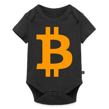 Bitcoin BTC symbol Logo - Baby Premium short-sleeve bodysuit - black - Front