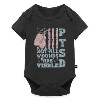Le SSPT ne fait pas toutes les blessures visibles - Body à manches courtes Premium Bébé - noir - Devant