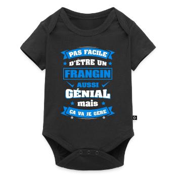 FRANGIN GÉNIAL - Body à manches courtes Premium Bébé - noir - Devant