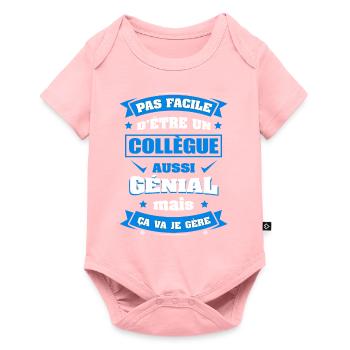 COLLEGUE GÉNIAL - Body à manches courtes Premium Bébé - rose - Devant