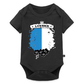 Luzern - Baby Premium Kurzarmbody - Schwarz - Vorne