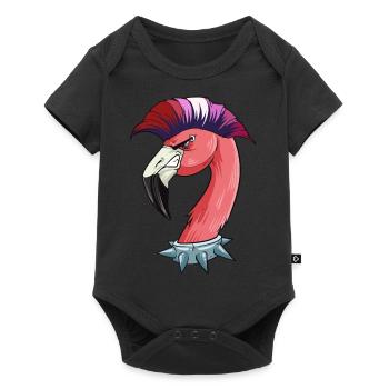 Lesbian Funny Flamingo Colors of Lesbian - Baby Premium short-sleeve bodysuit - black - Front