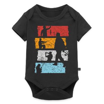 Pêche Poisson pêche Pêche - Body à manches courtes Premium Bébé - noir - Devant