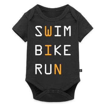 Triathlon Swim Bike - Baby Premium Kurzarmbody - Schwarz - Vorne