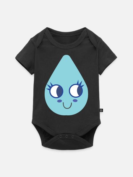 Cute water droplet - Baby Premium short-sleeve bodysuit - black