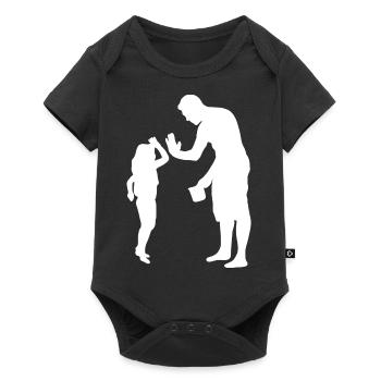 Famille Papa Fille - Body à manches courtes Premium Bébé - noir - Devant