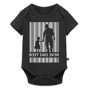 Meilleur cadeau papa papa fille fête des pères - Body à manches courtes Premium Bébé - noir - Devant