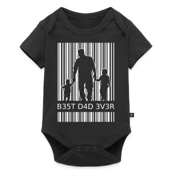 zweifacher Papa Geschenk - Baby Premium Kurzarmbody - Schwarz - Vorne