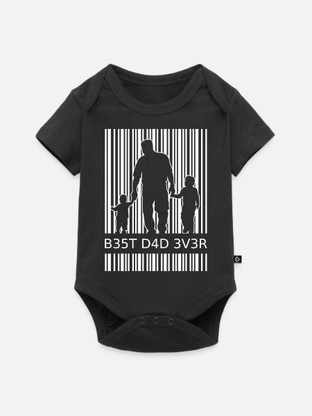 zweifacher Papa Geschenk - Baby Premium Kurzarmbody - Schwarz