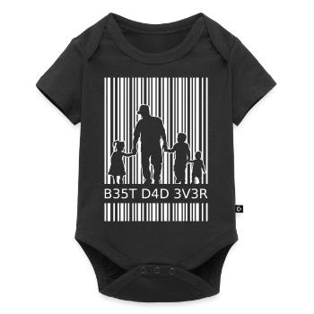 Best Dad Ever Father 3 Kids Triple Dad - Baby Premium short-sleeve bodysuit - black - Front