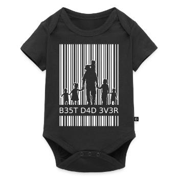 Best Dad Ever Father with 5 Children Dad of Five - Baby Premium short-sleeve bodysuit - black - Front