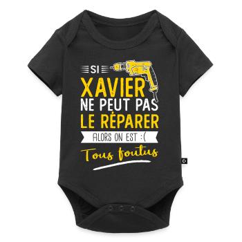Si Xavier ne peut pas le réparer on est foutus - Body à manches courtes Premium Bébé - noir - Devant