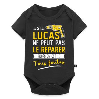 Si Lucas ne peut pas le réparer on est foutus - Body à manches courtes Premium Bébé - noir - Devant