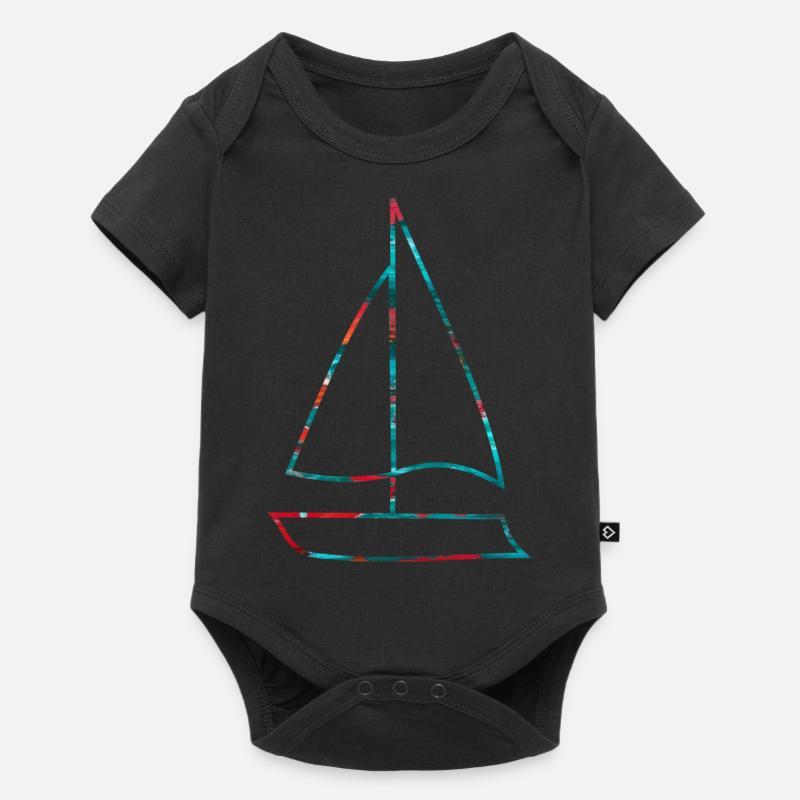 Bateau Voilier - Body à manches courtes Premium Bébé - noir