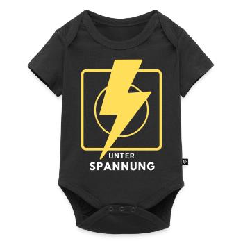 Elektriker Elektroniker Strom Spannung Geschenk - Baby Premium Kurzarmbody - Schwarz - Vorne