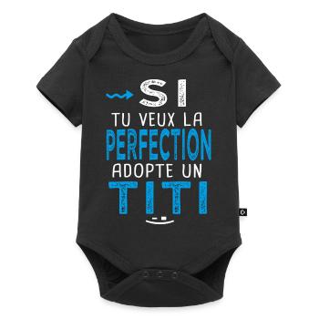 la perfection adopte un Titi Cadeau Thierry Timoté - Body à manches courtes Premium Bébé - noir - Devant