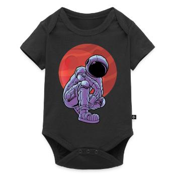 Cool Astronaut Mars Raumfahrt Planet - Baby Premium Kurzarmbody - Schwarz - Vorne