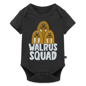 Cute Walrus squad Teams for Ocean Walrus Lovers - Baby Premium short-sleeve bodysuit - black - Front