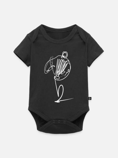 Accordéon - Body à manches courtes Premium Bébé - noir
