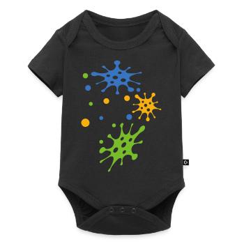 Virus Bactérie Variole du singe Cellule Corona colorée - Body à manches courtes Premium Bébé - noir - Devant