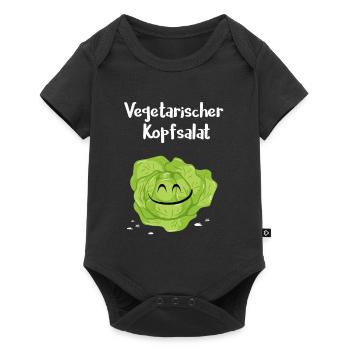 Vegetarischer Kopfsalat, Geschenk, Idee - Baby Premium Kurzarmbody - Schwarz - Vorne