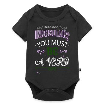 school writing awesome cool statement write blog - Baby Premium short-sleeve bodysuit - black - Front