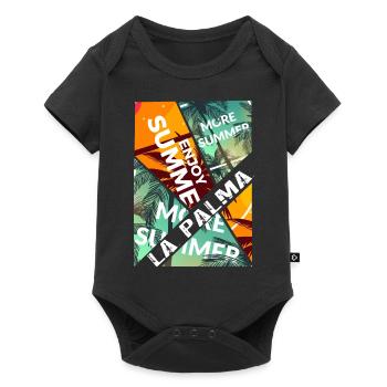 La Palma Été Soleil Plage Mer Palmiers Îles Canaries - Body à manches courtes Premium Bébé - noir - Devant