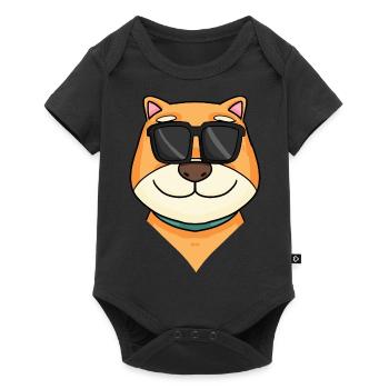 Shiba Inu chien cool - Body à manches courtes Premium Bébé - noir - Devant