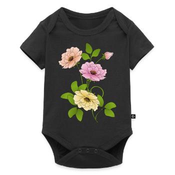 Fleur - Body à manches courtes Premium Bébé - noir - Devant