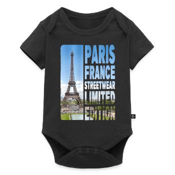 Paris Frankreich Stadt Skyline Heimat Liebe - Baby Premium Kurzarmbody - Schwarz - Vorne
