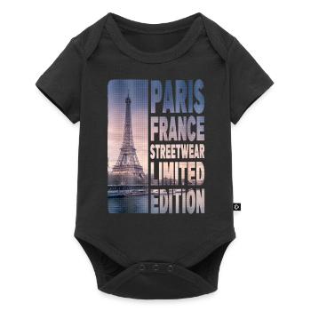 Paris Frankreich Stadt Skyline Heimat Liebe - Baby Premium Kurzarmbody - Schwarz - Vorne