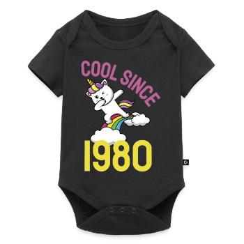 Cool depuis 1980 Dabbing chat 42ème anniversaire - Body à manches courtes Premium Bébé - noir - Devant