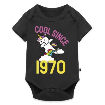 Cool depuis 1970 Dabbing cat 52ème anniversaire - Body à manches courtes Premium Bébé - noir - Devant