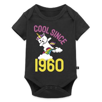 Cool depuis 1960 Dabbing cat 62ème anniversaire - Body à manches courtes Premium Bébé - noir - Devant