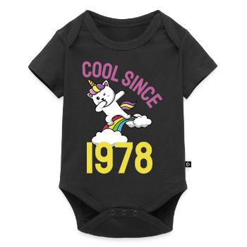 Cool depuis 1978 Dabbing chat 44ème anniversaire - Body à manches courtes Premium Bébé - noir - Devant