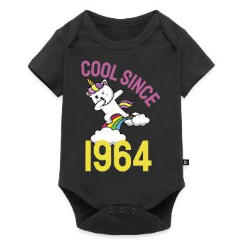 Cool depuis 1964 Dabbing cat 58ème anniversaire - Body à manches courtes Premium Bébé - noir - Devant