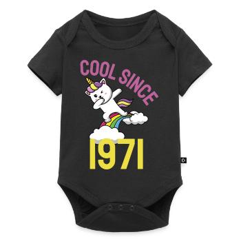 Cool depuis 1971 Dabbing cat 51st birthday - Body à manches courtes Premium Bébé - noir - Devant