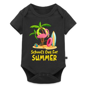 Schools Out For Summer Flamingo Last Day of School - Baby Premium short-sleeve bodysuit - black - Front