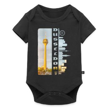 Düsseldorf Allemagne Ville Skyline Accueil Amour - Body à manches courtes Premium Bébé - noir - Devant