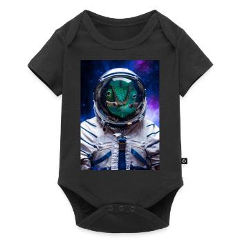 Panther Chameleon Astronaute Spaceman - Body à manches courtes Premium Bébé - noir - Devant