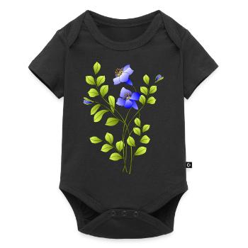 Fleur - Body à manches courtes Premium Bébé - noir - Devant