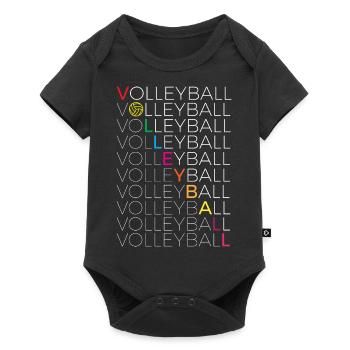 volleyball text design for a volleyball lover - Baby Premium short-sleeve bodysuit - black - Front