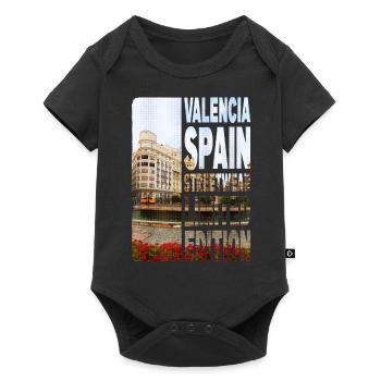 Valencia Spain City Skyline Home Love - Baby Premium short-sleeve bodysuit - black - Front
