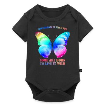 Butterfly Rainbow - Graphique Rainbow Butterfly - Body à manches courtes Premium Bébé - noir - Devant