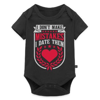 Date Mistakes Quote Logo - Baby Premium short-sleeve bodysuit - black - Front