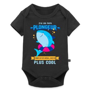 Papa Plongeur Cool - Body à manches courtes Premium Bébé - noir - Devant