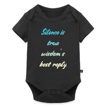 Silence Saying - Baby Premium short-sleeve bodysuit - black - Front