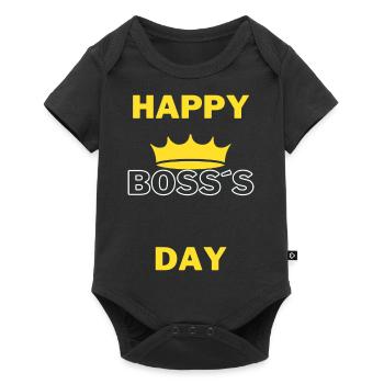 T-Shirt Happy Bosss Day Gift Boss Superviseur - Body à manches courtes Premium Bébé - noir - Devant