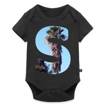 Summer Letter S Lettering Summer Holidays Sun - Baby Premium short-sleeve bodysuit - black - Front