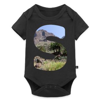 Summer Letter S Lettering Summer Holidays Sun - Baby Premium short-sleeve bodysuit - black - Front